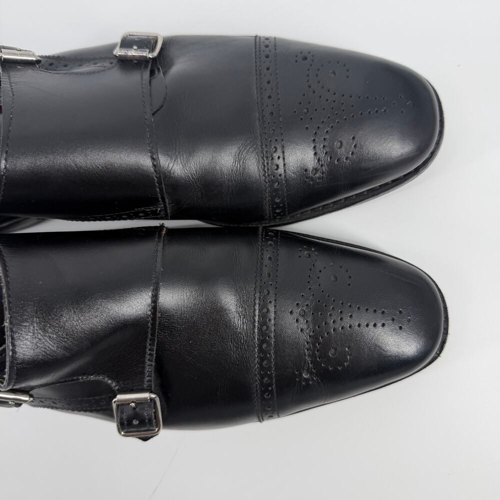 Allen Edmonds "St. John's" Double Monk Strap Bench Welt Loafers 10.5 D Black - Picture 10 of 16